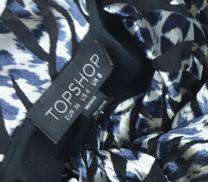 Topshop Women's Multicoloured Cropped Jacket UK 8