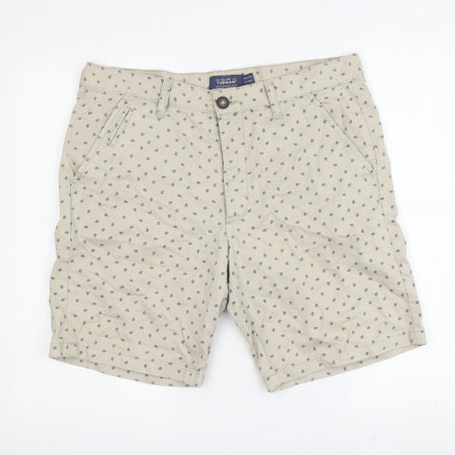 Topman Men's Beige Chino Shorts Size 34