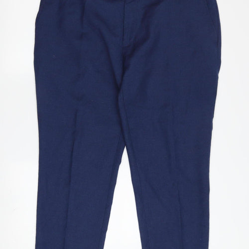 Moss Bros Men's Blue Dress Pants M Straight Leg