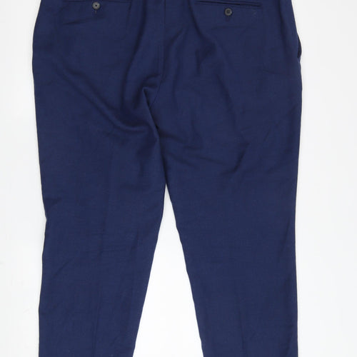 Moss Bros Men's Blue Dress Pants M Straight Leg