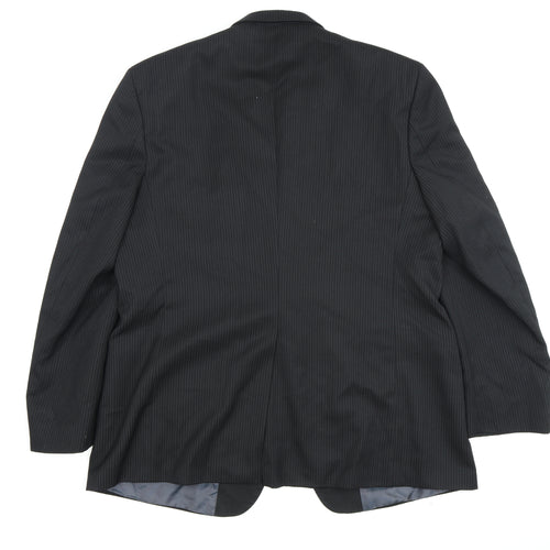 The Fyne & Dandy Men's Black XL Striped Blazer