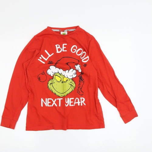 The Grinch Boys Red Christmas Pyjama Top 12 Years