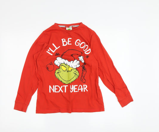 The Grinch Boys Red Christmas Pyjama Top 12 Years