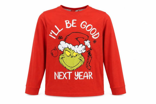 The Grinch Boys Red Christmas Pyjama Top 12 Years