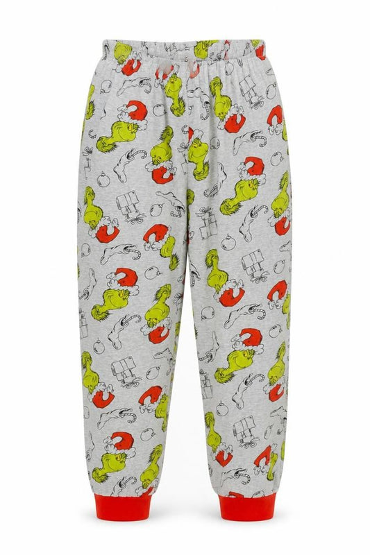 Matalan Boys Grey Grinch Pyjama Pants 12 Years Christmas
