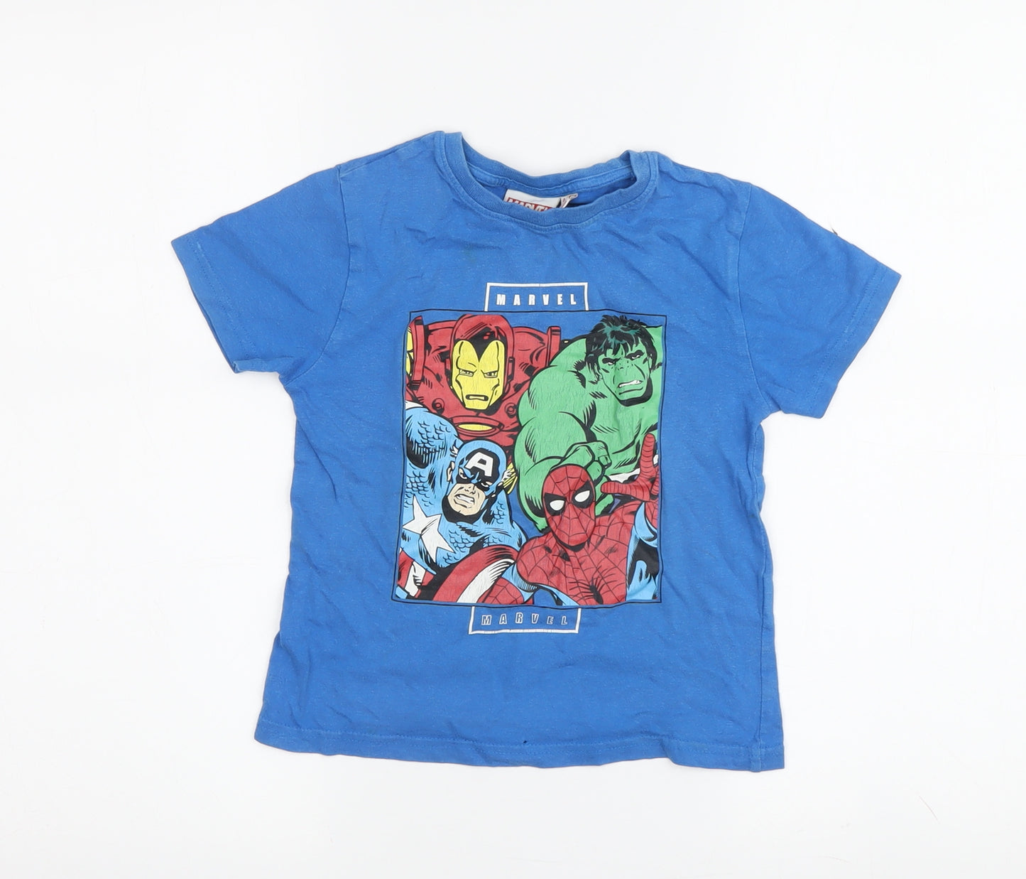 Marvel Boys Blue Superhero T-Shirt 4-5 Years