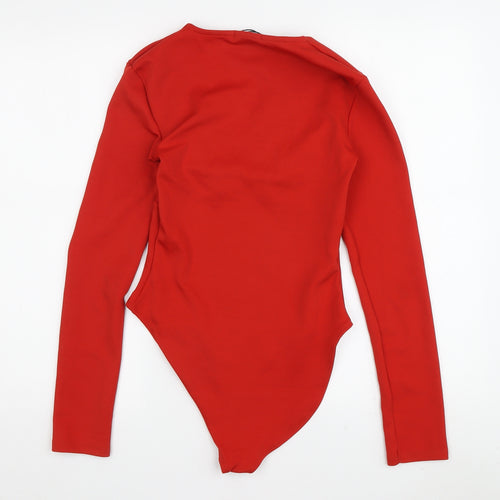 River Island Women's Red Long Sleeve Bodysuit Size 10
