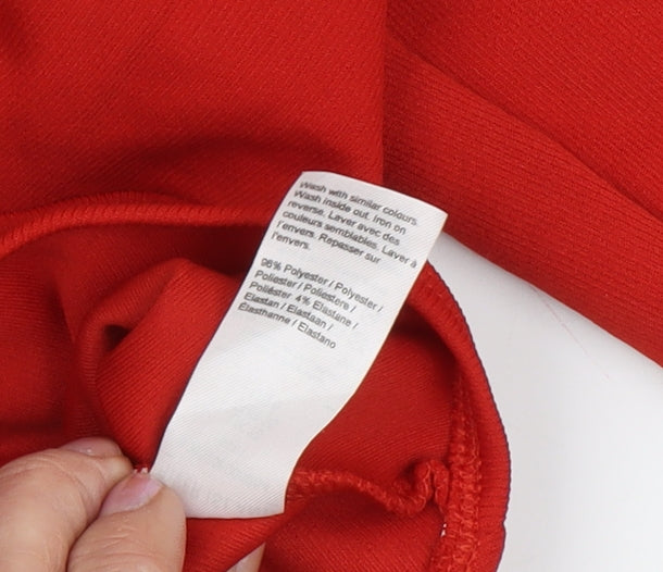 River Island Women's Red Long Sleeve Bodysuit Size 10