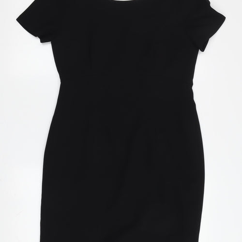 Next Women's Black Sheath Dress, UK 10, Knee Length