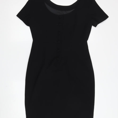 Next Women's Black Sheath Dress, UK 10, Knee Length