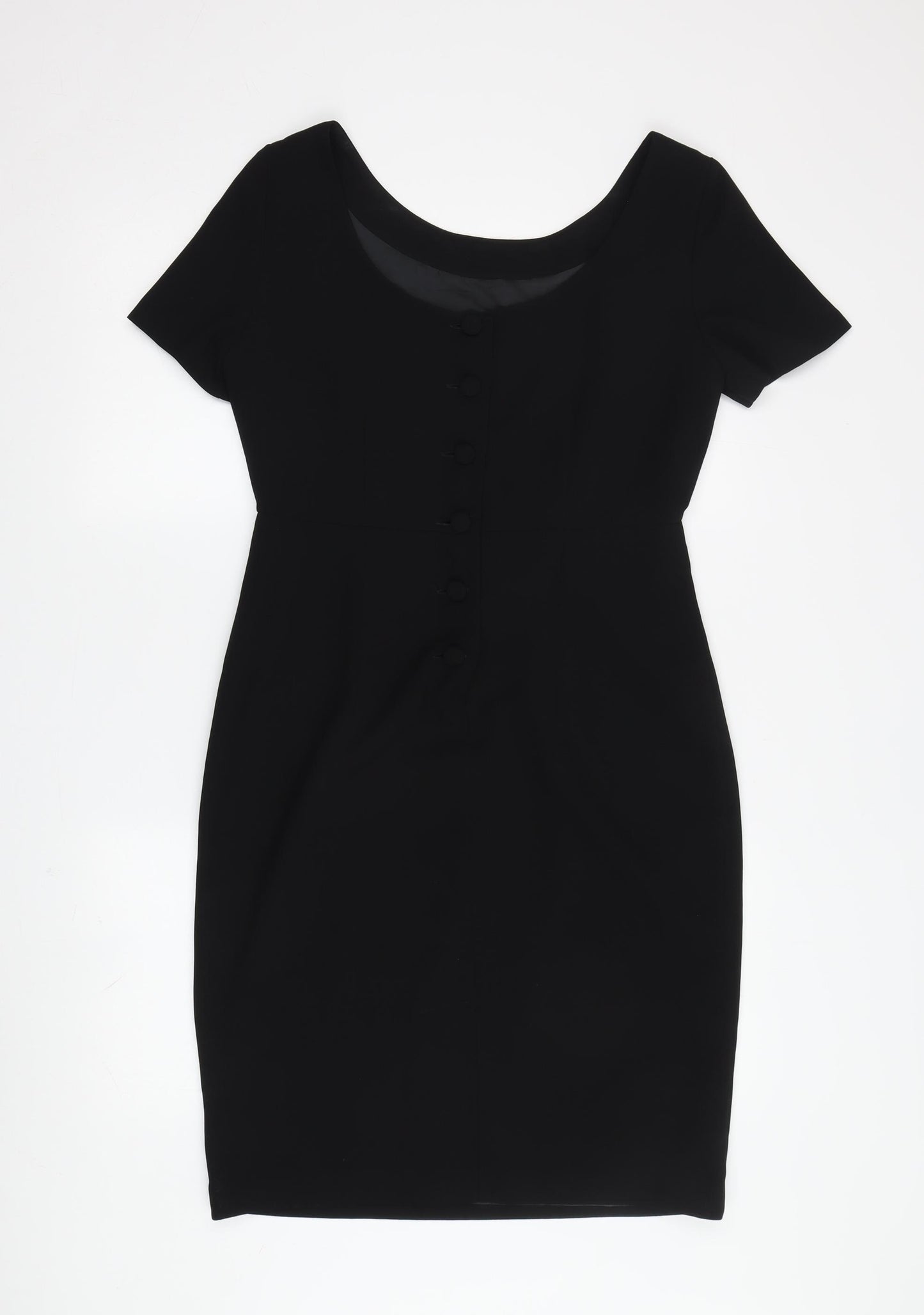 Next Women's Black Sheath Dress, UK 10, Knee Length