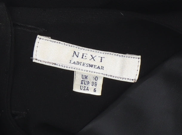 Next Women's Black Sheath Dress, UK 10, Knee Length