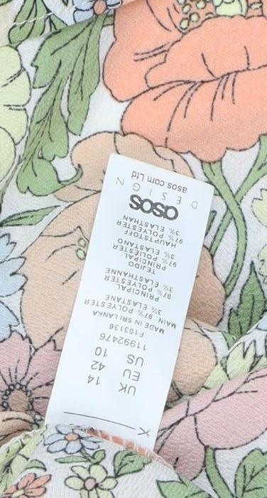 ASOS DESIGN Women's Floral Slip Dress UK 14 Multicoloured