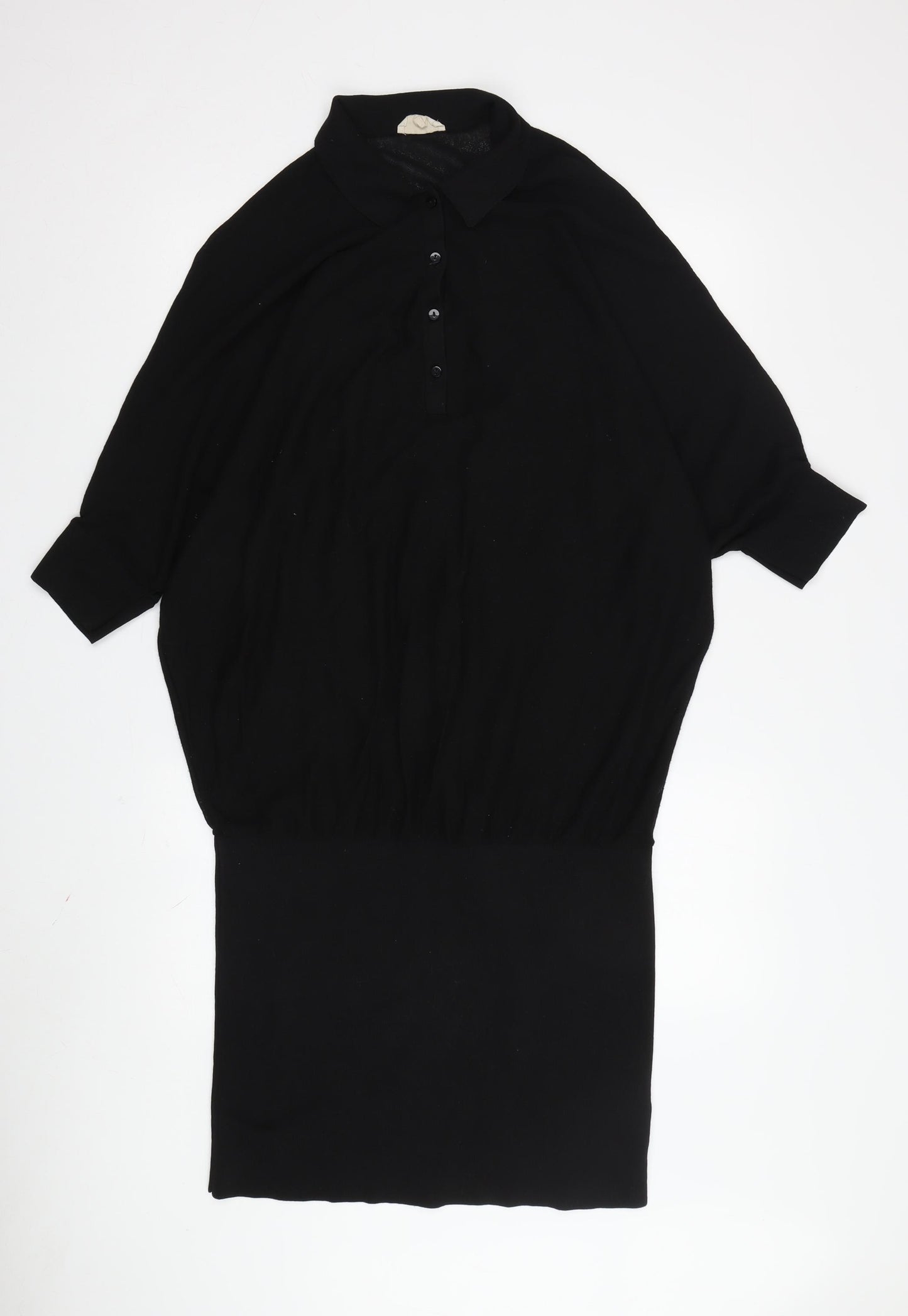 Phase Eight Black Collared Shirt Dress, Women, Size 4