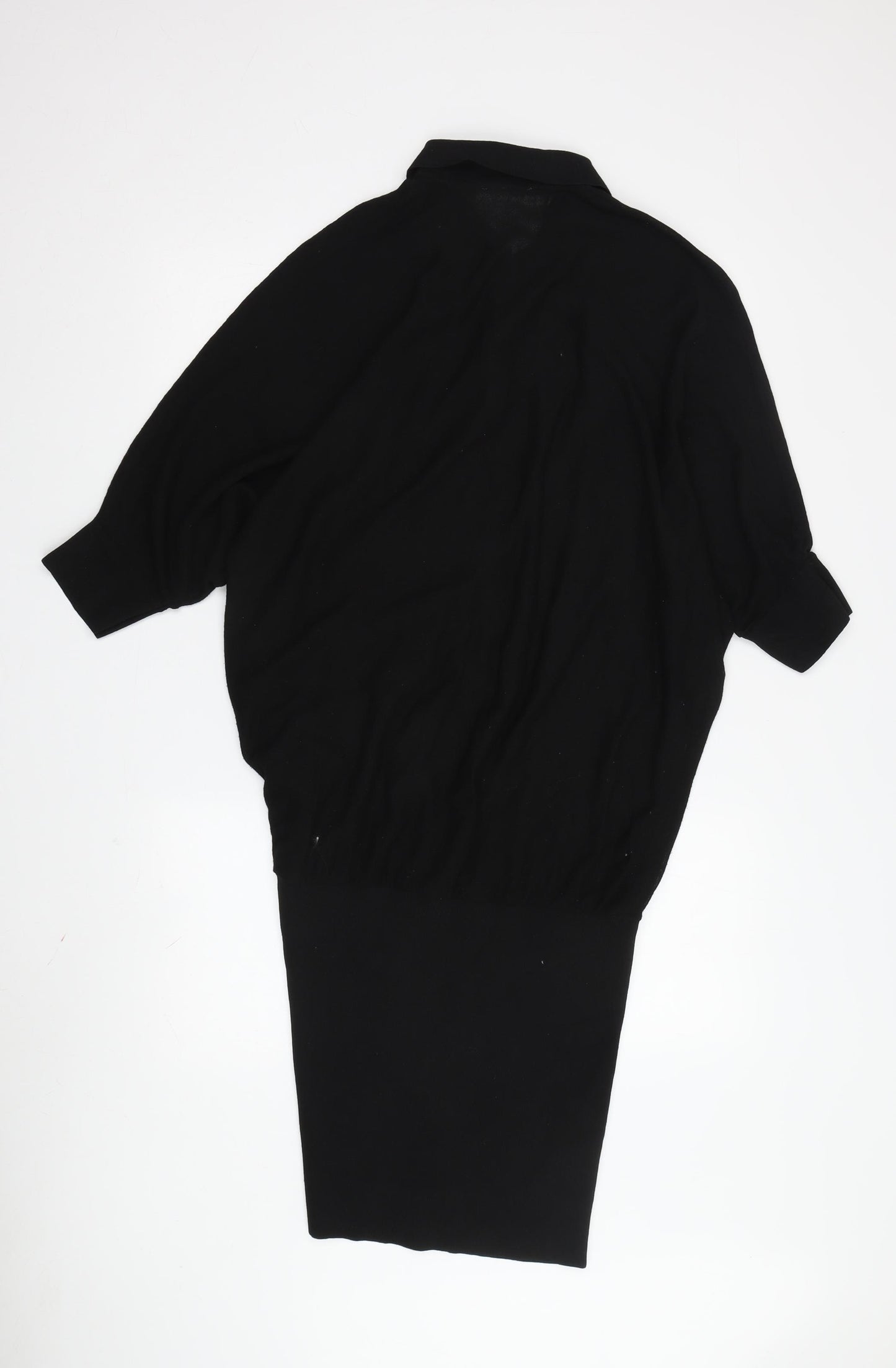 Phase Eight Black Collared Shirt Dress, Women, Size 4