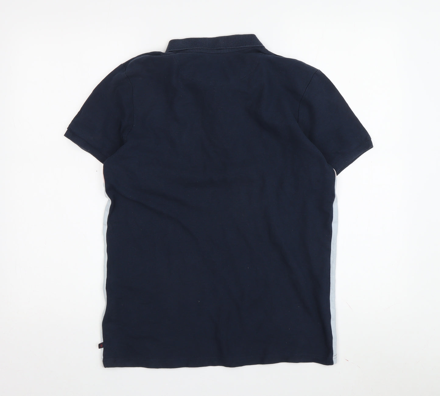 Farah Jeans Unisex Kids Colourblock Polo - Blue & Pink - Size 14-15