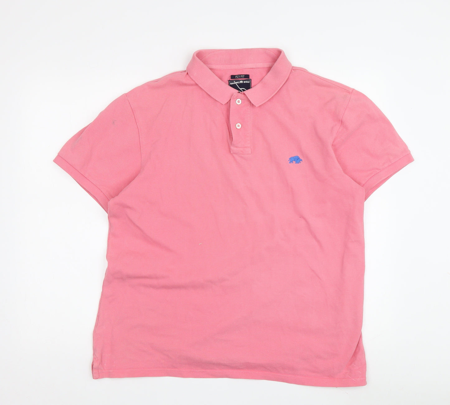Raging Bull Men's Pink Polo Shirt XL Short Sleeve Cotton