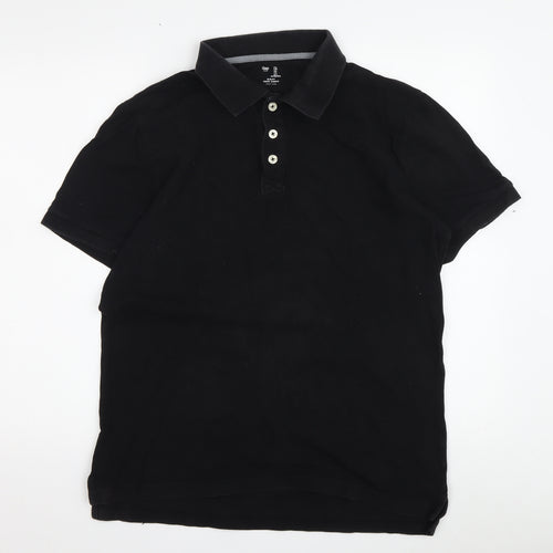 Gap Men's Black Slim Fit Polo L