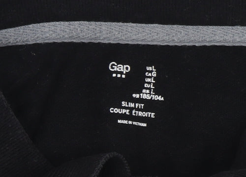 Gap Men's Black Slim Fit Polo L
