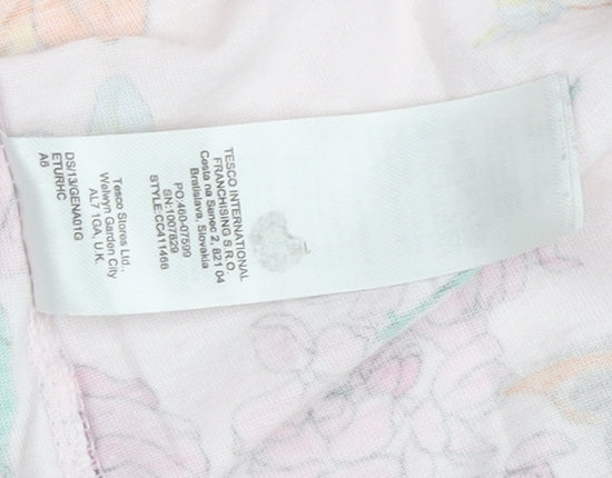 Disney Women's Multicoloured Floral Cotton Pyjama Pants Size 14