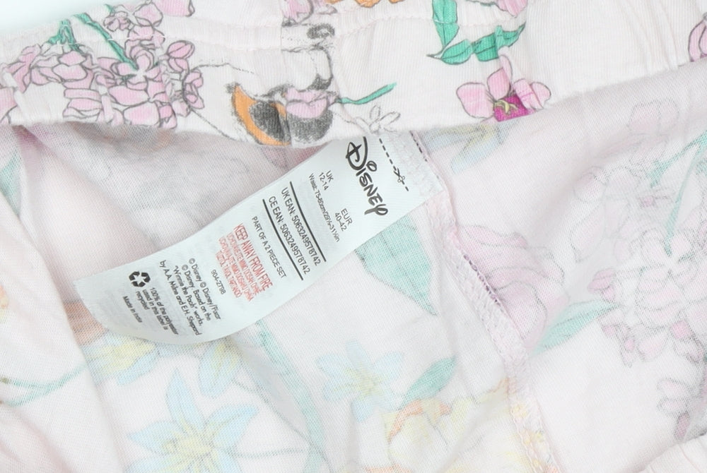 Disney Women's Multicoloured Floral Cotton Pyjama Pants Size 14