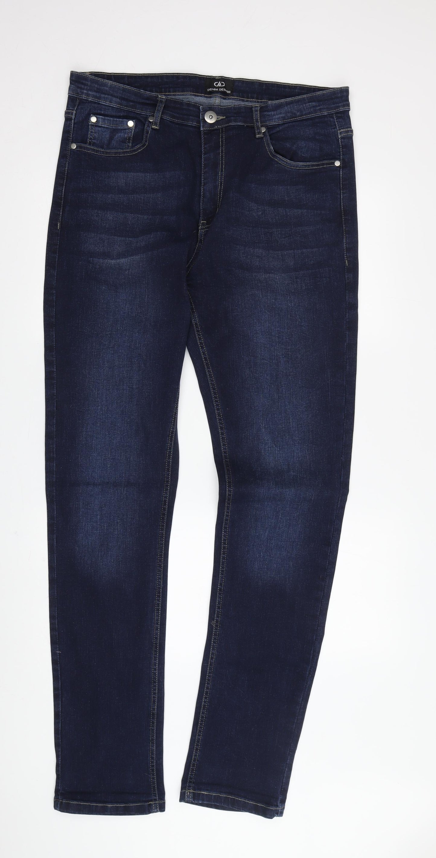 Denim Desire Men's Blue Straight 36R Jeans