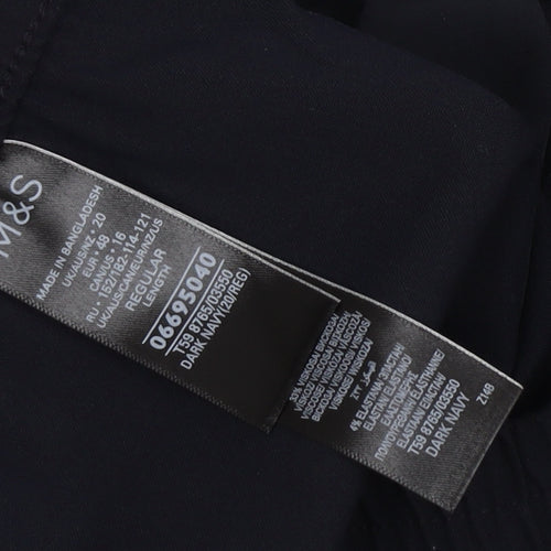 Marks and Spencer Women's Black Regular Trousers