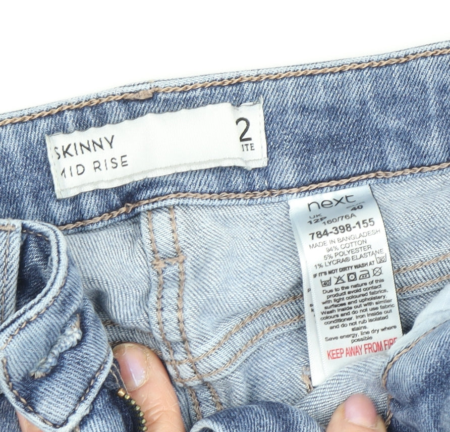Next Women's Blue Skinny Jeans, Size 12, Light Wash