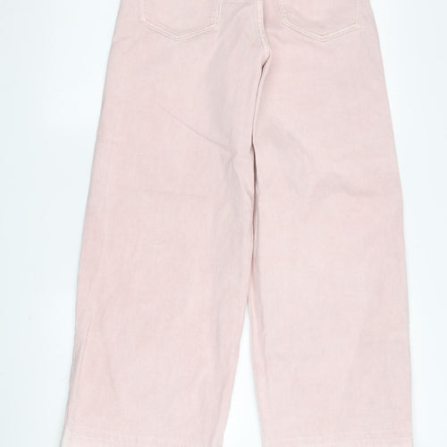 Marks and Spencer Women's Pink Wide-Leg Jeans, Size 6