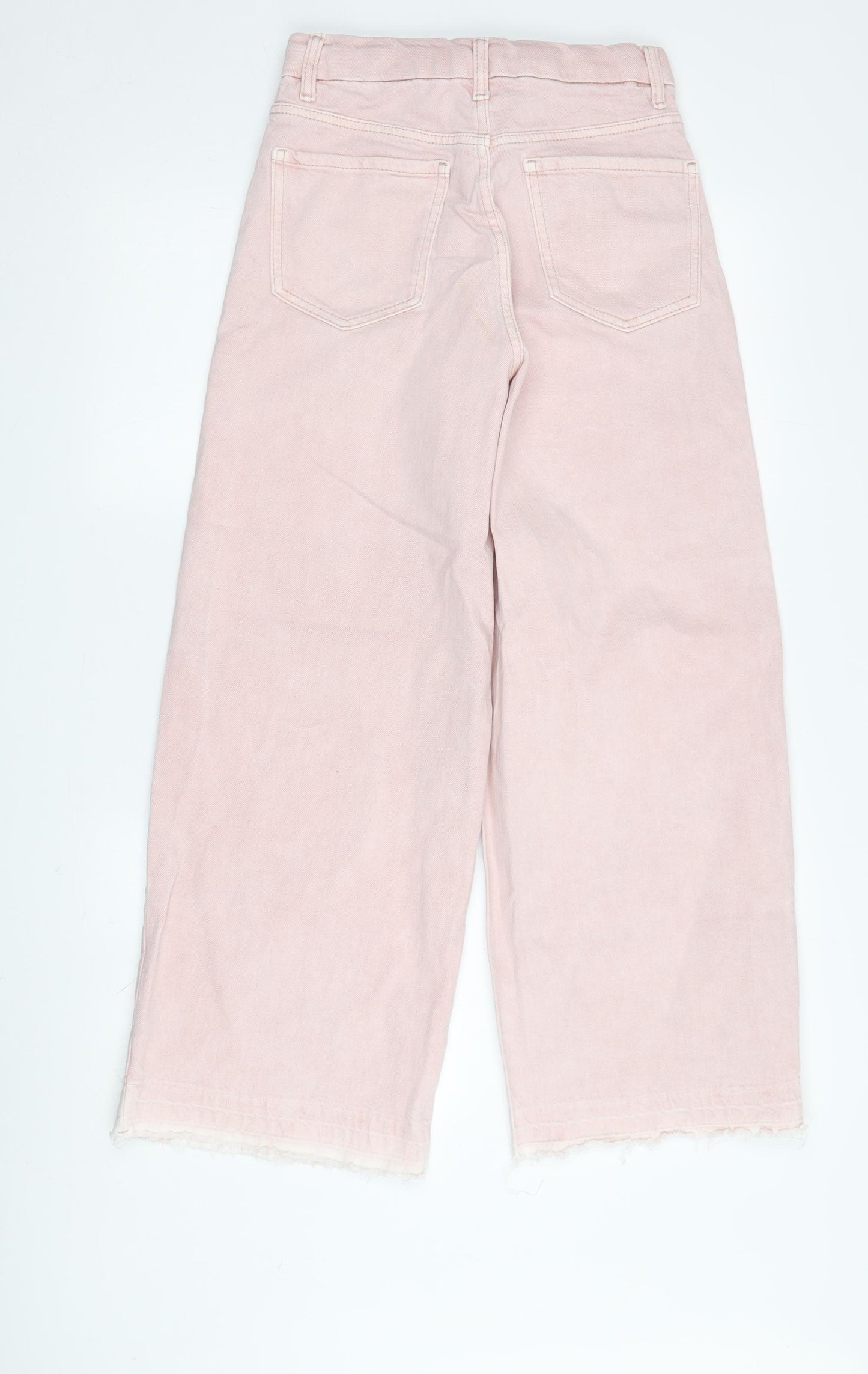 Marks and Spencer Women's Pink Wide-Leg Jeans, Size 6
