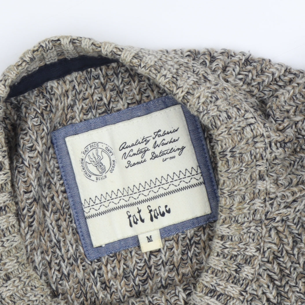 Fat Face Men's Beige Wool Pullover Jumper M