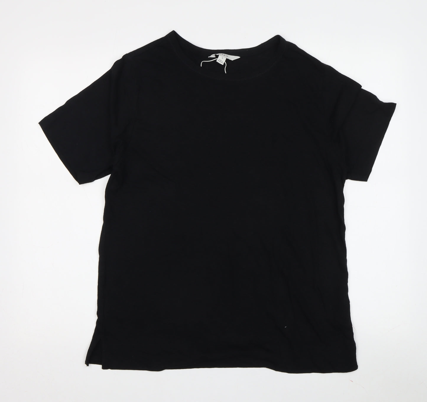 Marks and Spencer Women's Black T-Shirt Size 10