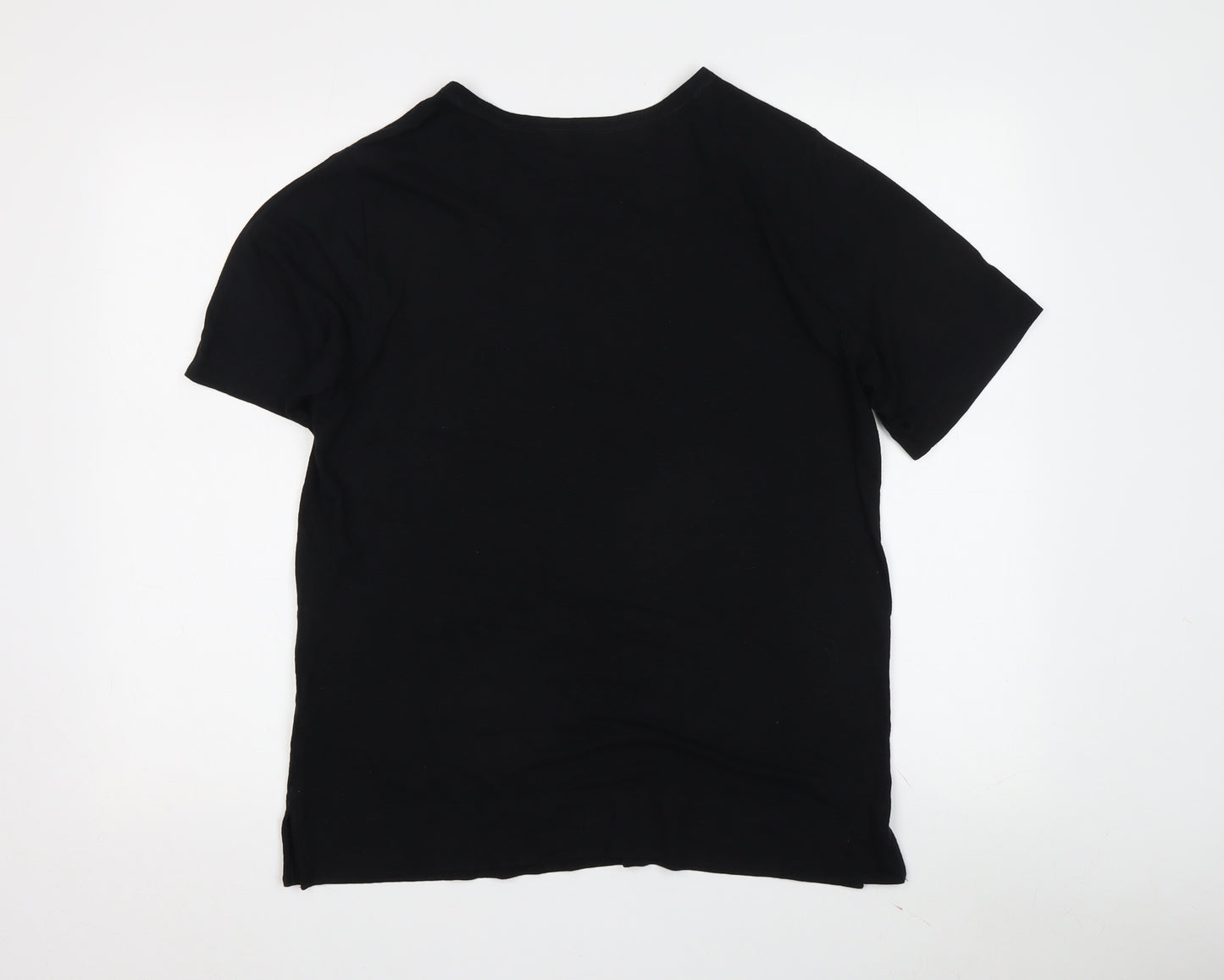 Marks and Spencer Women's Black T-Shirt Size 10