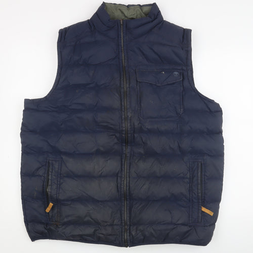 Timberland Men's 3XL Blue Puffer Waistcoat - Winter Layer