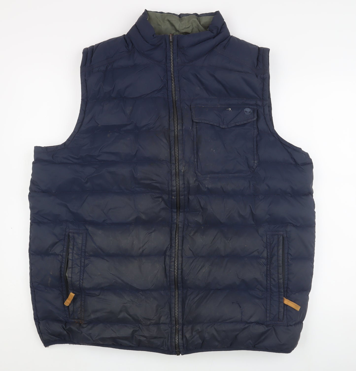 Timberland Men's 3XL Blue Puffer Waistcoat - Winter Layer