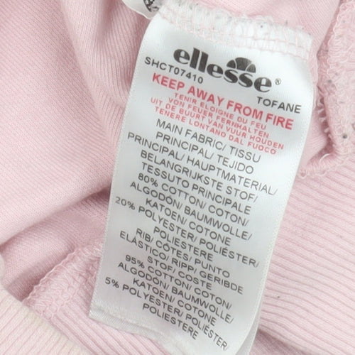 Ellesse Unisex Adults Pink Pullover Hoodie XL