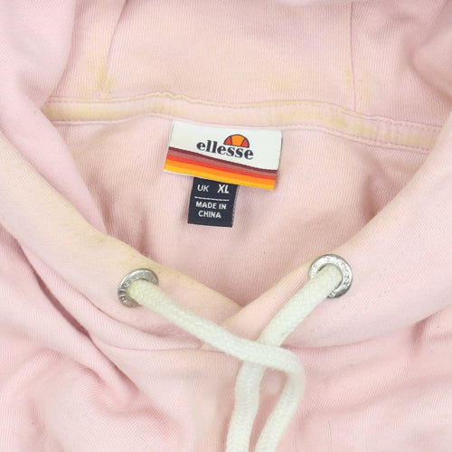 Ellesse Unisex Adults Pink Pullover Hoodie XL
