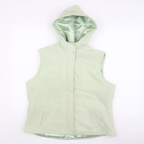 Next Women's Green Hooded Fleece Waistcoat - Size 18