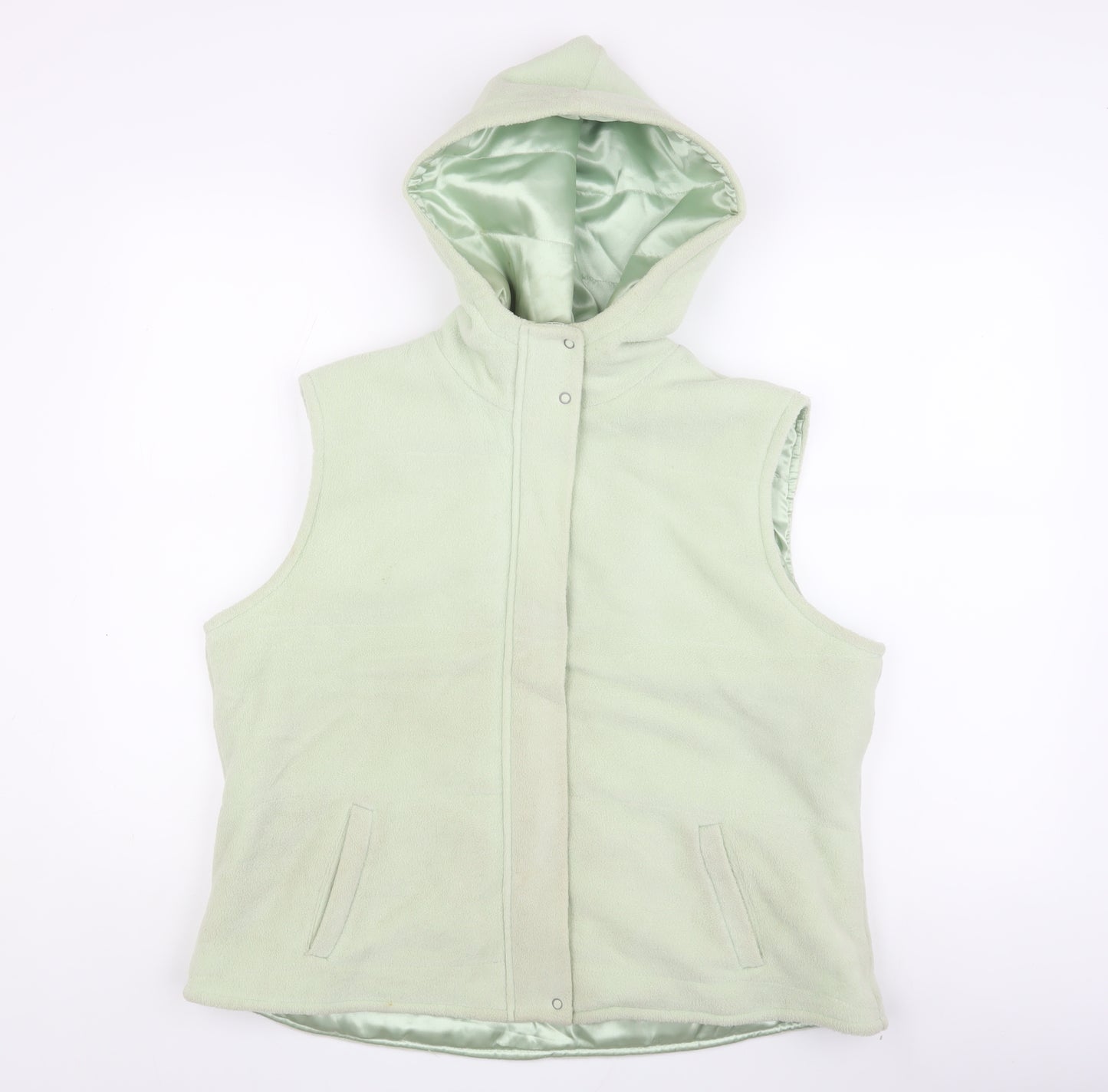 Next Women's Green Hooded Fleece Waistcoat - Size 18