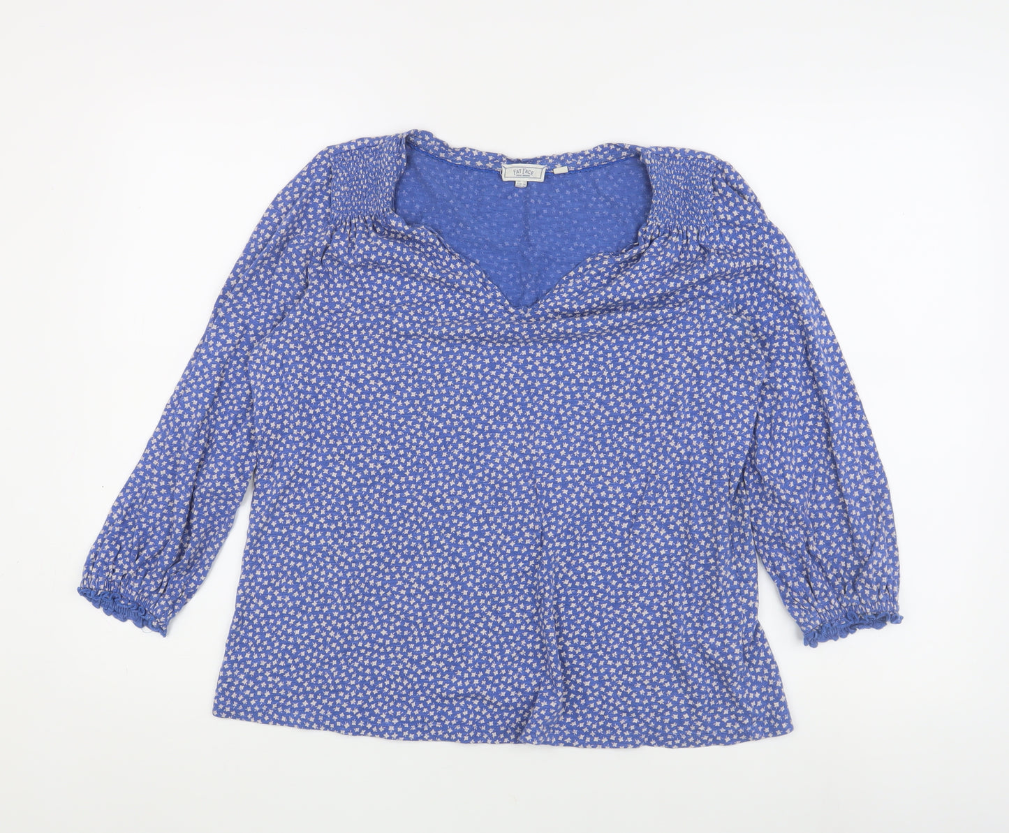 Fat Face Women's Blue Floral Tunic Blouse UK 10