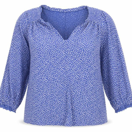 FatFace Women's Blue Floral Tunic Blouse UK 10