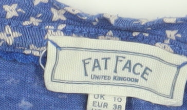 Fat Face Women's Blue Floral Tunic Blouse UK 10