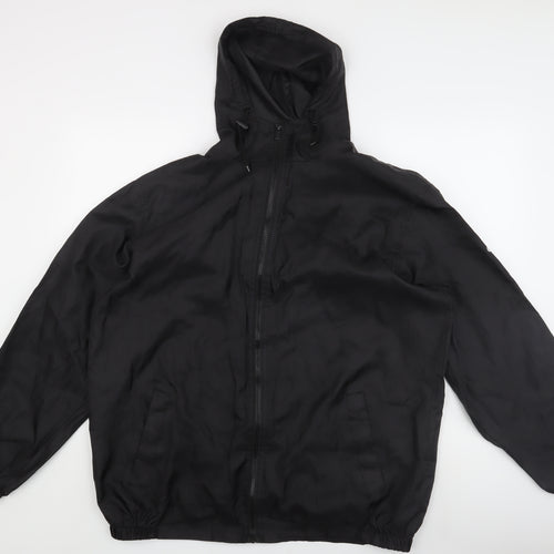 Cotton Traders Men's Black Windbreaker Jacket L