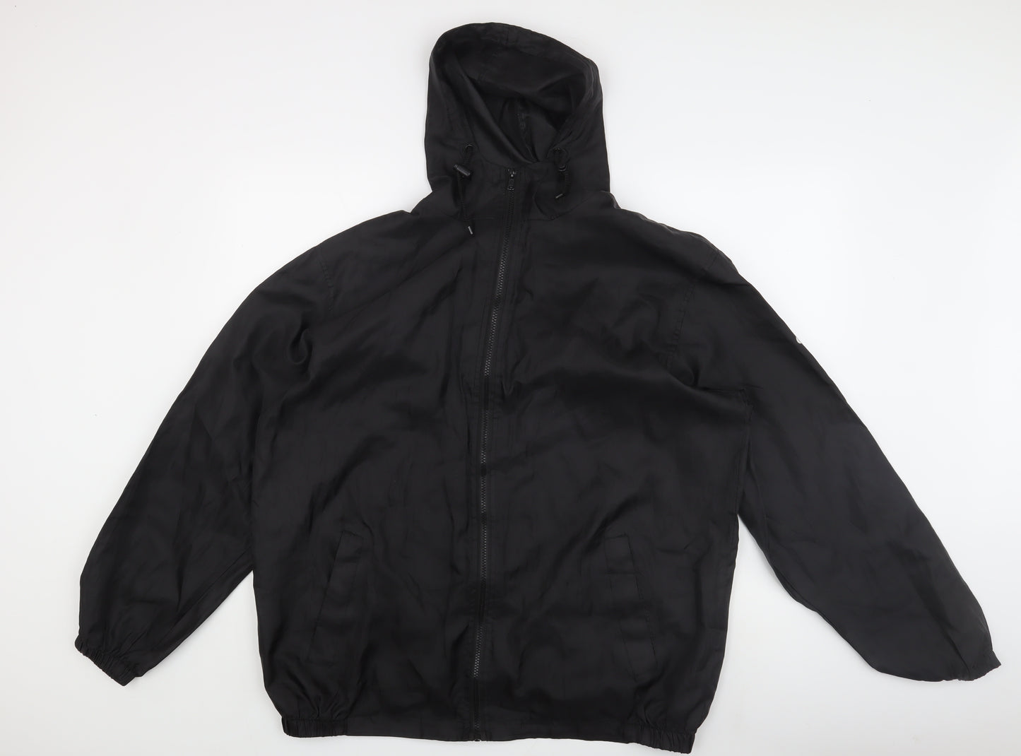 Cotton Traders Men's Black Windbreaker Jacket L