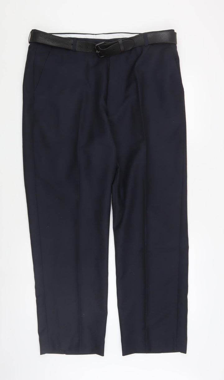 Chums Men's Black Dress Pants, Regular Fit, Size 40