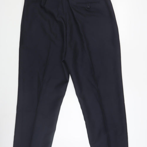Chums Men's Black Dress Pants, Regular Fit, Size 40