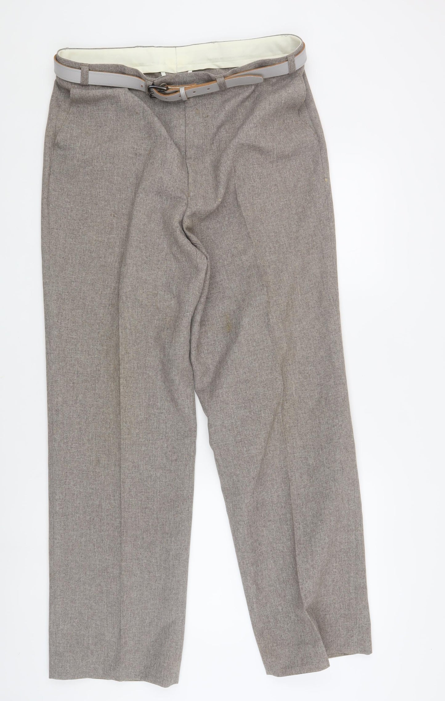 Canada Men's Grey Dress Pants, Formal, Straight Fit 38 in