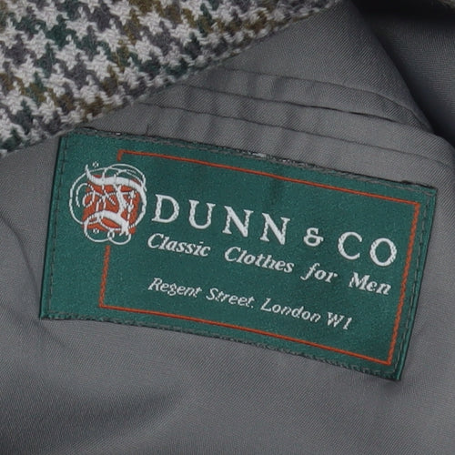 Dunn & Co Men's Grey Check Wool Blazer Size 42R