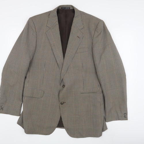 Heritage Clothes Men's Brown Check Blazer, Size 42R