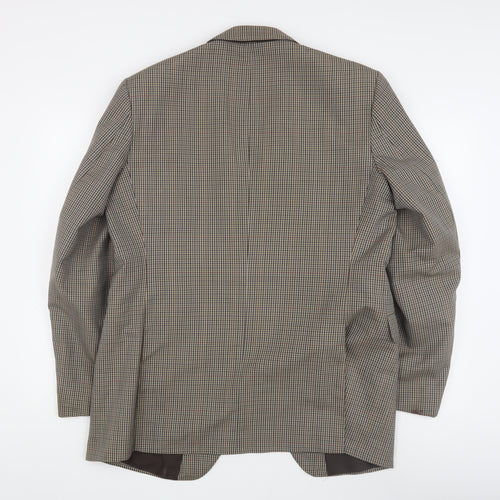 Heritage Clothes Men's Brown Check Blazer, Size 42R